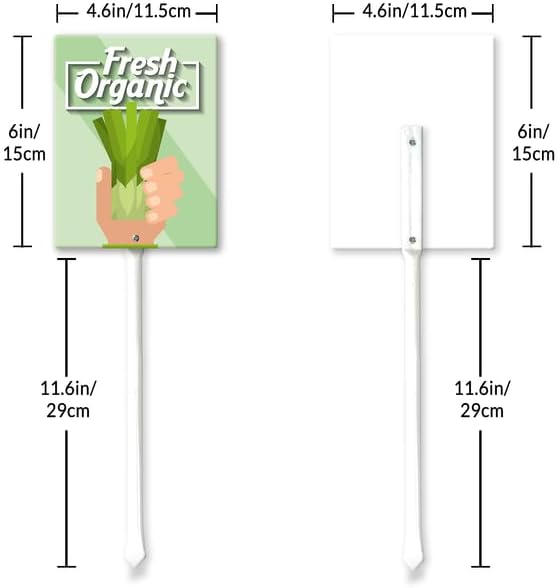 Eveokoki Aluminum Seed & Plant Labels - Plant Markes for Seedlings-Plant Tags for Pots - Garden Signs for Vegetable - Durable Markers for Plants Outdoor Waterproof - Garden Decor for Farmhouse