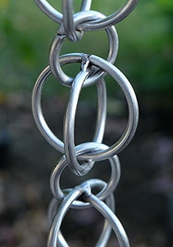 Nutshell Stores Double Loops Rain Chain - Stainless Steel - 12 Feet