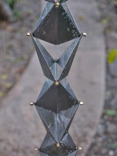 Nutshell Stores Origami Rain Chain - Stainless Steel - 18 Feet