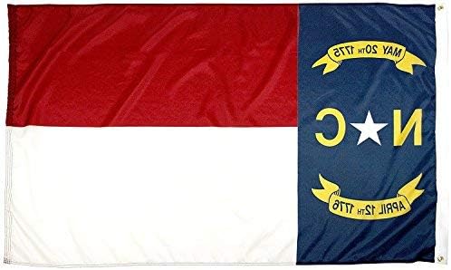 FlagSource North Carolina Nylon State Flag, Made in the USA, 4x6'
