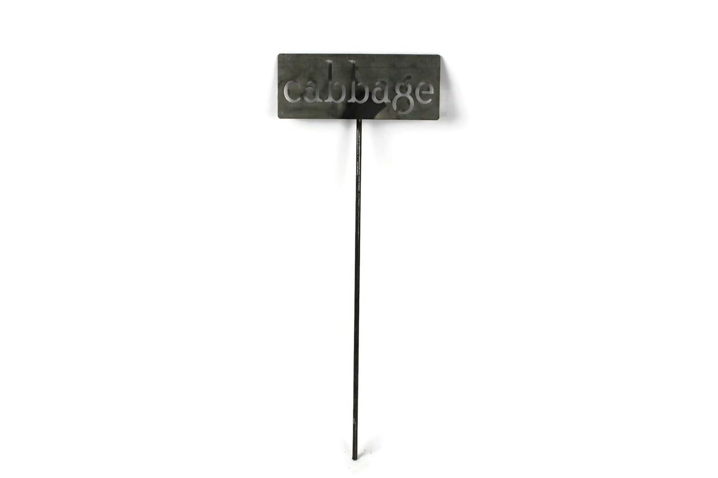 Classic Metal Garden Markers 19 Inches Tall (cabbage, Raw, Unfinished Steel (will rust with time))