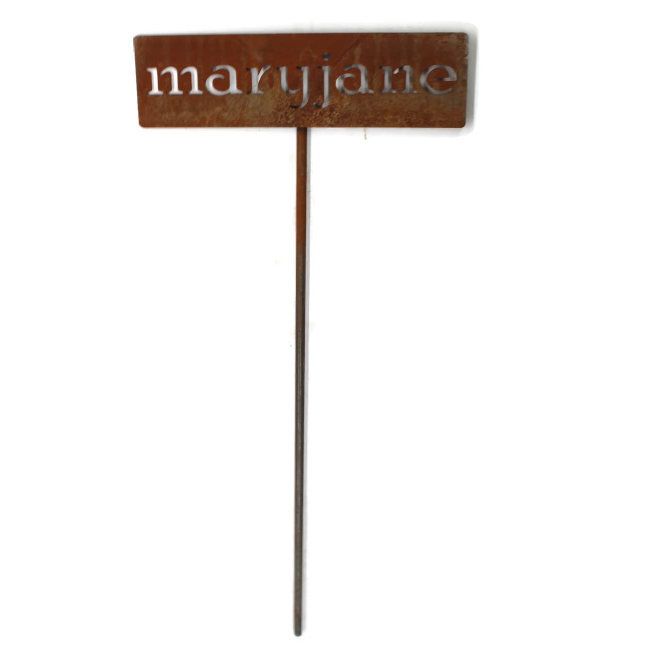 Classic Metal Garden Markers 19 Inches Tall (maryjane, Naturally Rusted)