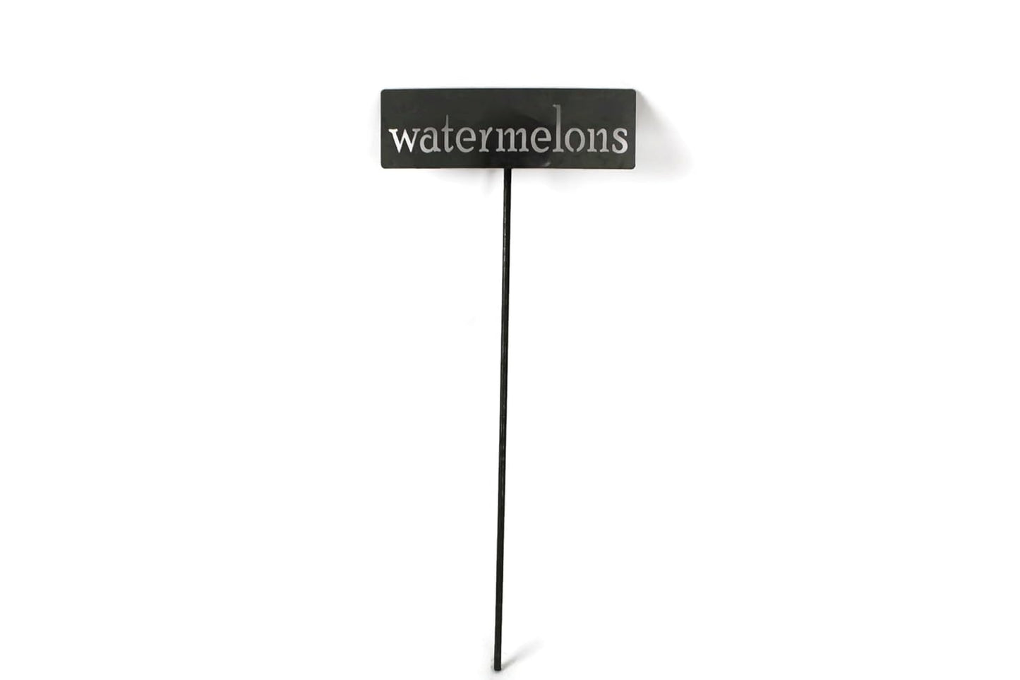 Classic Metal Garden Markers 19 Inches Tall (watermelons, Raw, Unfinished Steel (will rust with time))