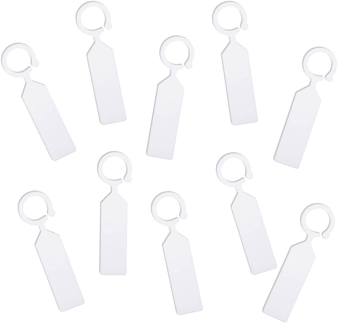 MHY 200 Pcs Thick Plastic Plant Labels - Garden Waterproof Plant Tree Tags - 4.3 inch Color Hanging Plant Markers for Plants, Potted Plants, Nurseries, Trees，Gardening (White)