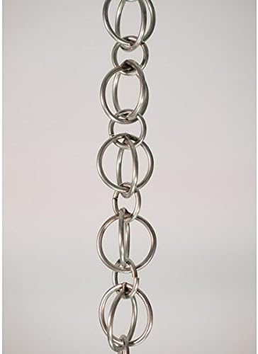 Nutshell Stores Double Loops Rain Chain - Stainless Steel - 17 Feet