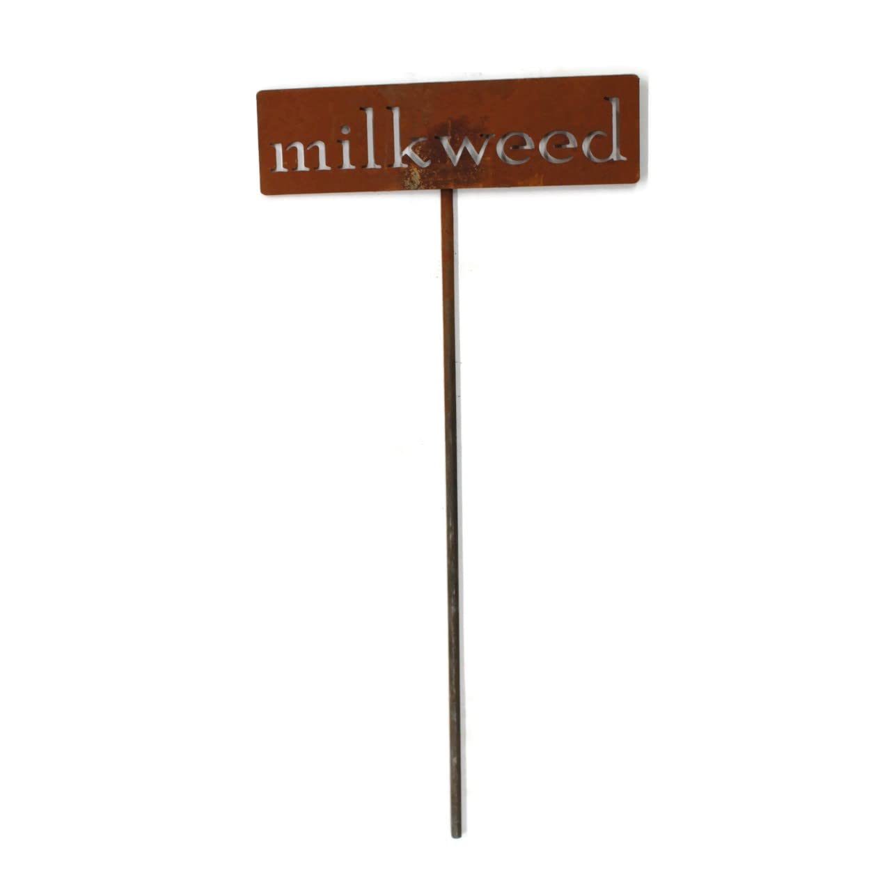 Classic Metal Garden Markers 19 Inches Tall (milkweed, Naturally Rusted)