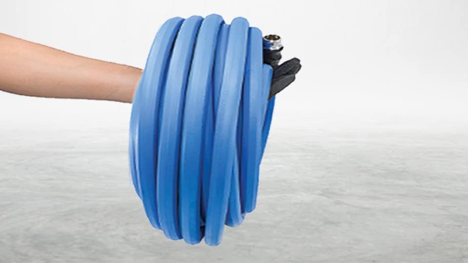 BluSeal Hot/Cold Water Rubber Garden Hose, 100% Rubber, Ultra-Light, Super Strong, 500 PSI, 50F to 190F Degrees, High Strength Polyester Braided (5/8" x 75')