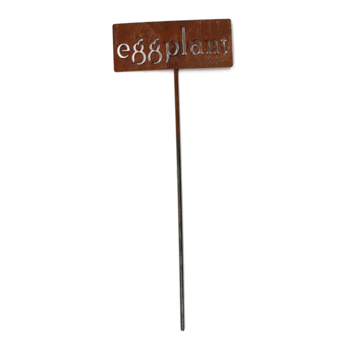 Classic Metal Garden Markers 19 Inches Tall (eggplant, Naturally Rusted)