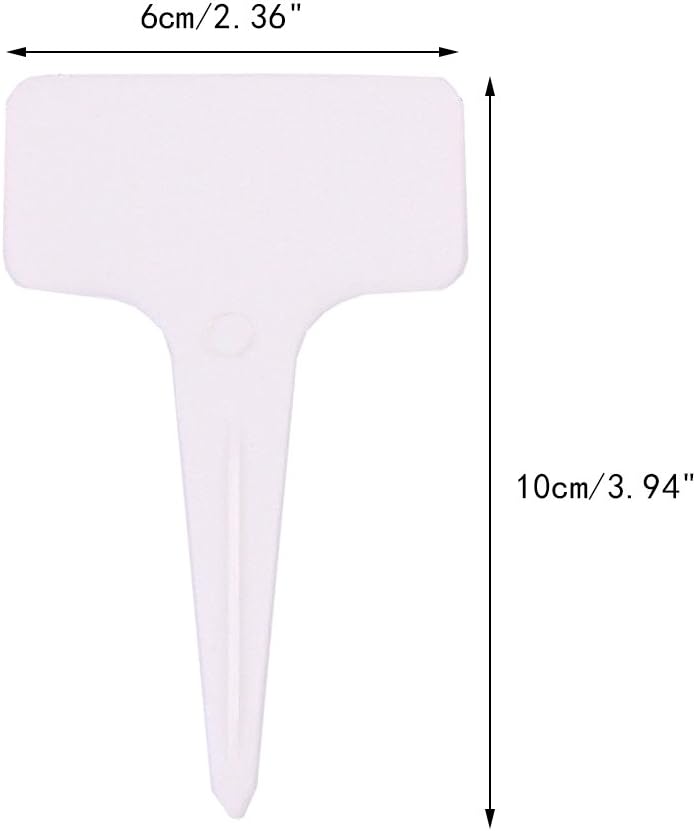 KINGLAKE Plant Labels,100 Pcs Multicolor Waterproof Plastic Plant Tags T-Type Nursery Garden Labels 6 x10cm,5 Colors