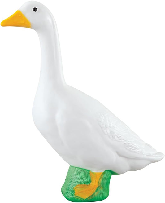 Fox Valley Traders Gaggleville Porch Goose Large White Goose Statue – Charming 23" Outdoor Decorative Figurine for Garden, Patio, or Entryway Accent