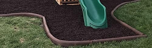 Playsafer 4' Flexible Interlocking Rubber Edging for Playgrounds (2 Pack, Terra Cotta)