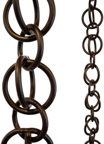 Nutshell Stores Double Loops Rain Chain - Bronze - 14 Feet
