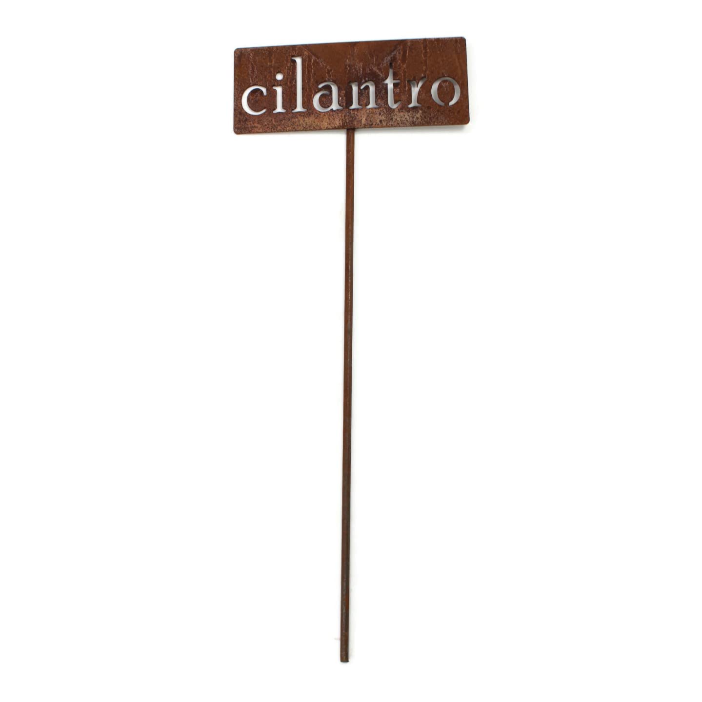 Classic Metal Garden Markers 19 Inches Tall (cilantro, Naturally Rusted)