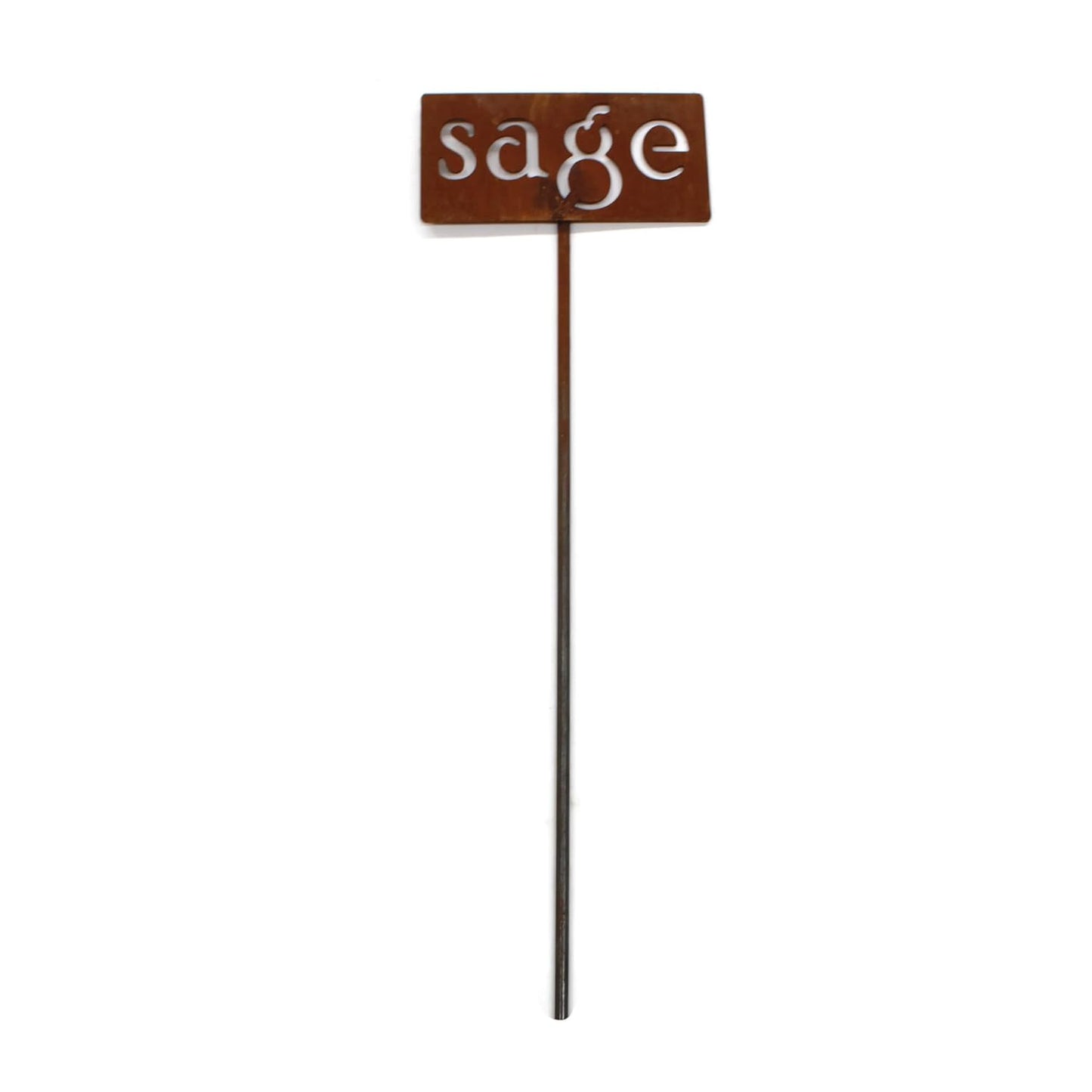 Classic Metal Garden Markers 19 Inches Tall (sage, Naturally Rusted)
