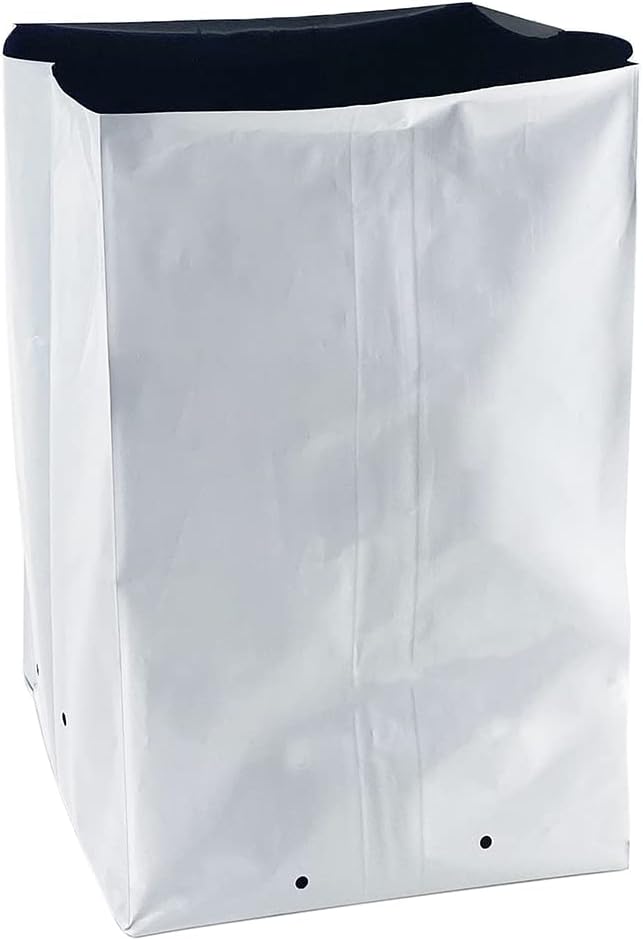Poly Grow Bag Planters 1 Gallon Grow Bag, 50 Pack Panda Film, Black and White