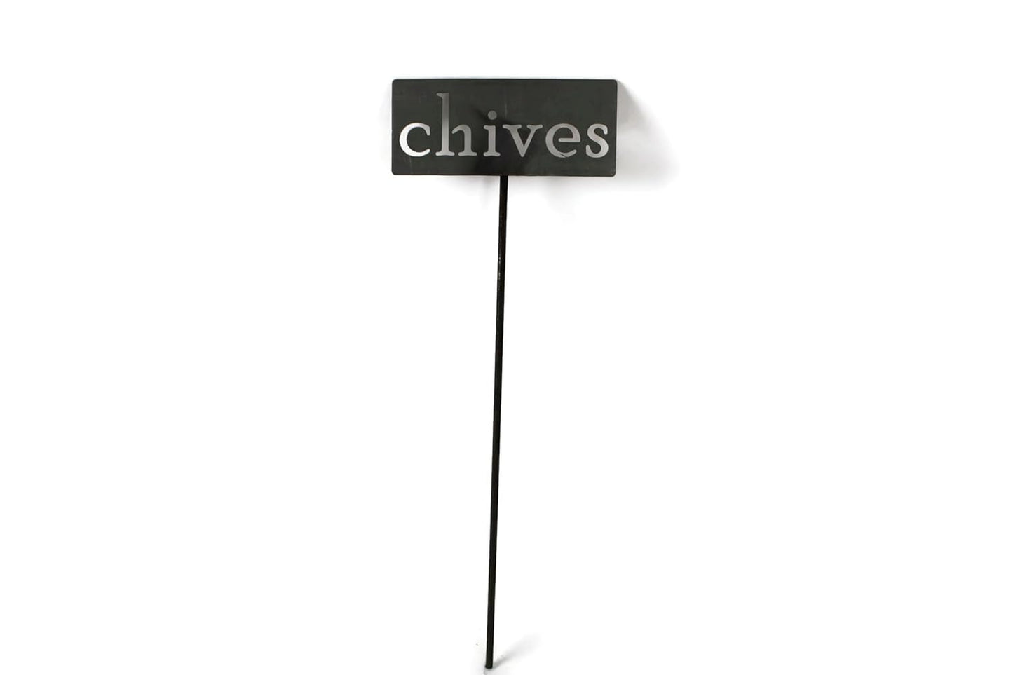 Classic Metal Garden Markers 19 Inches Tall (chives, Raw, Unfinished Steel (will rust with time))