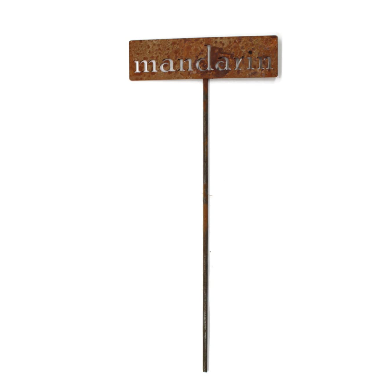 Classic Metal Garden Markers 19 Inches Tall (mandarin, Naturally Rusted)