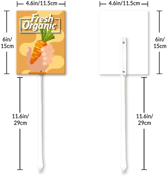 Eveokoki Aluminum Seed & Plant Labels - Plant Markes for Seedlings-Plant Tags for Pots - Garden Signs for Vegetable - Durable Markers for Plants Outdoor Waterproof - Garden Decor for Farmhouse