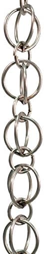 Nutshell Stores Double Loops Rain Chain - Stainless Steel - 20 Feet