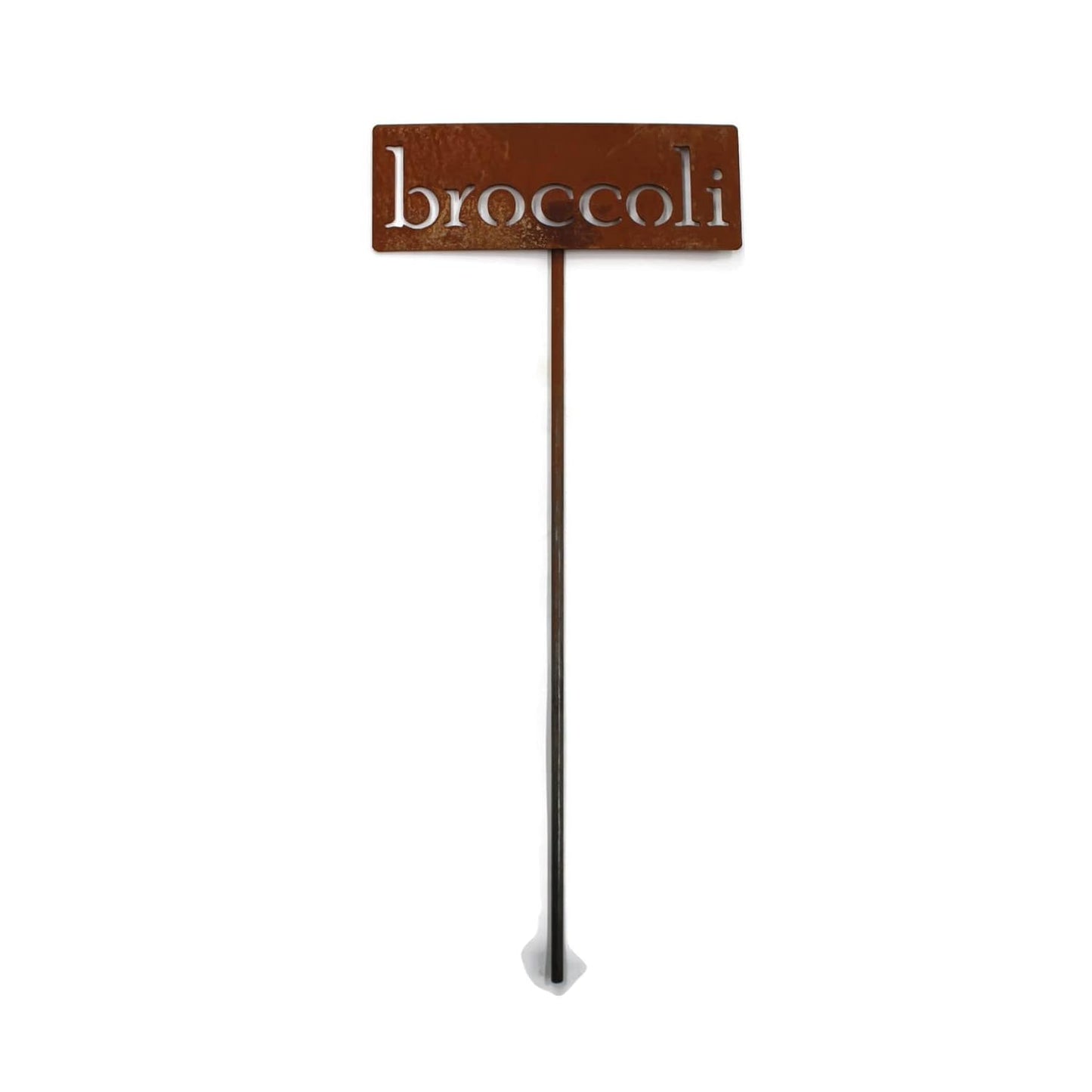 Classic Metal Garden Markers 19 Inches Tall (broccoli, Naturally Rusted)