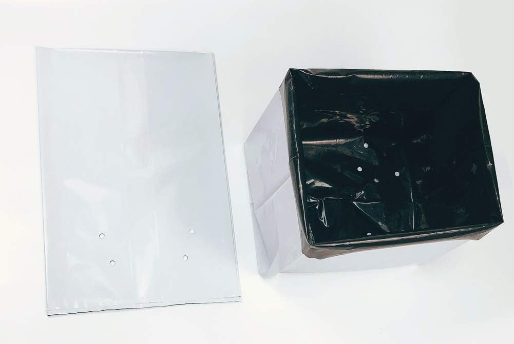 HORTIPOTS Black White Poly Grow Bags 10 Gallon Transplanter (Pack of 25)