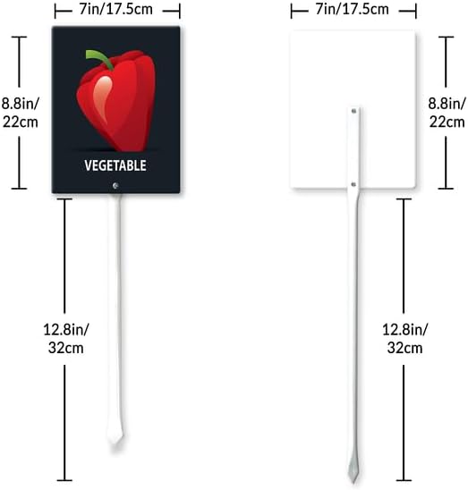 Eveokoki Aluminum Seed & Plant Labels - Plant Markes for Seedlings-Plant Tags for Pots - Garden Signs for Vegetable - Durable Markers for Plants Outdoor Waterproof - Garden Decor for Farmhouse