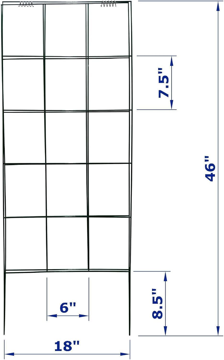 Garden Cucumber Trellis A-Frame Folding Plant Trellis 46 Inch by 18 Inch for Climbing Vegetables Flowers Black 2 Pack with Clips and Cable Ties
