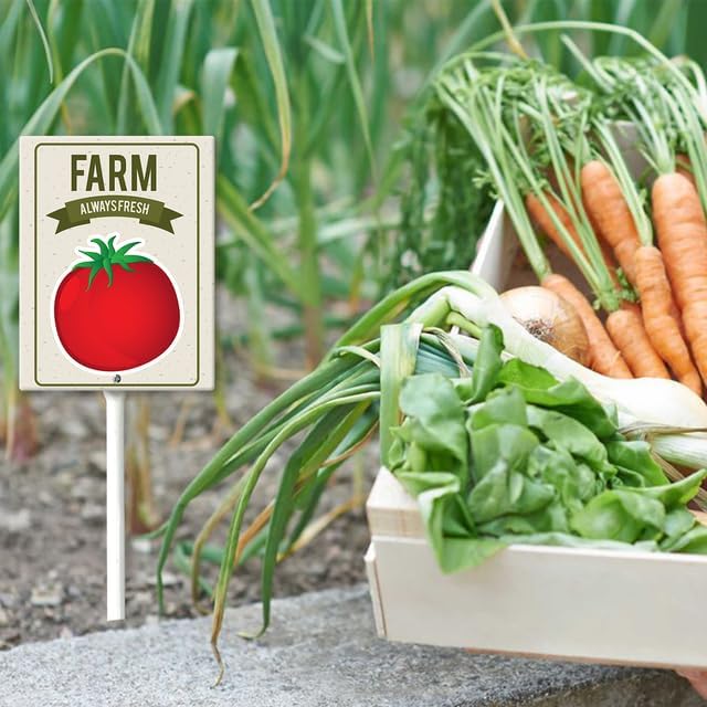 Eveokoki Aluminum Seed & Plant Labels - Plant Markes for Seedlings-Plant Tags for Pots - Garden Signs for Vegetable - Durable Markers for Plants Outdoor Waterproof - Garden Decor for Farmhouse