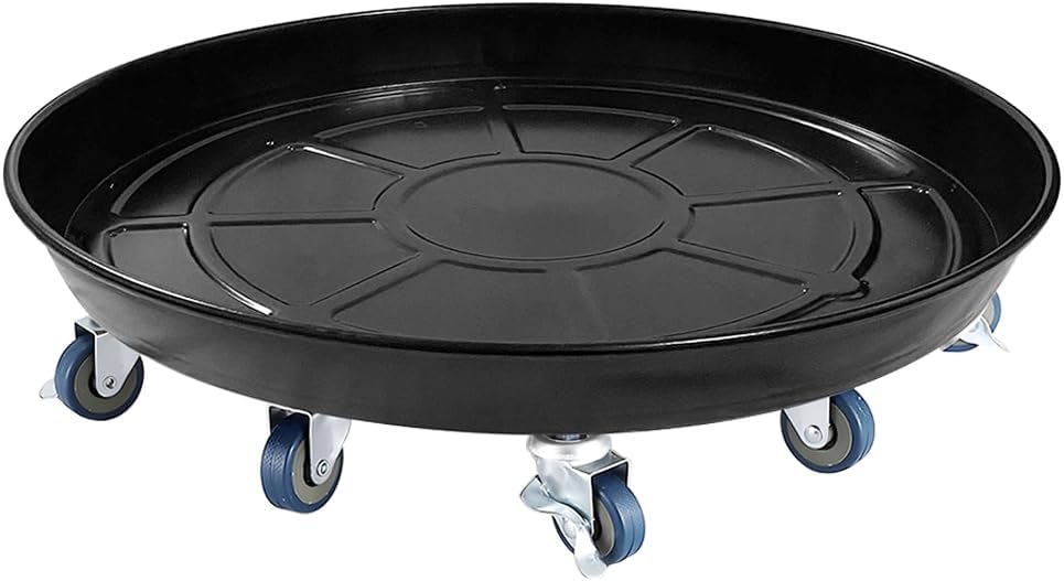 Plant Caddy with Wheels, Heavy Duty Plant Stand with Universal Wheels, Round Pot Trolley for Indoor Outdoor,18inch Black