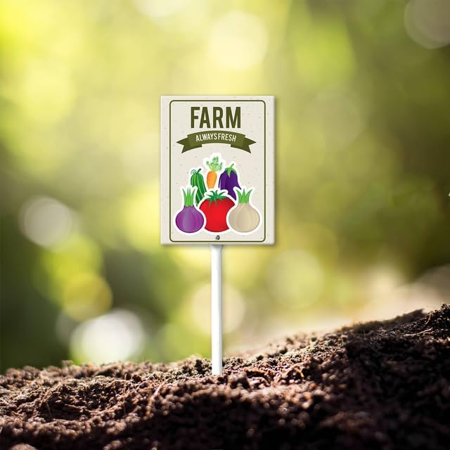 Eveokoki Aluminum Seed & Plant Labels - Plant Markes for Seedlings-Plant Tags for Pots - Garden Signs for Vegetable - Durable Markers for Plants Outdoor Waterproof - Garden Decor for Farmhouse