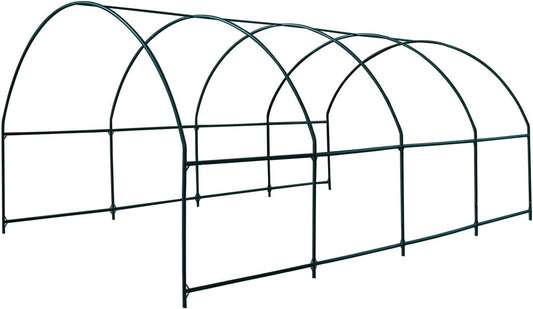 Benefit-USA Multi-Size Large Garden Support Arch Frame Climbing Plant Arch Arbor for Flowers/Fruits/Vegetables (19.7'X9.8'X7'), Green