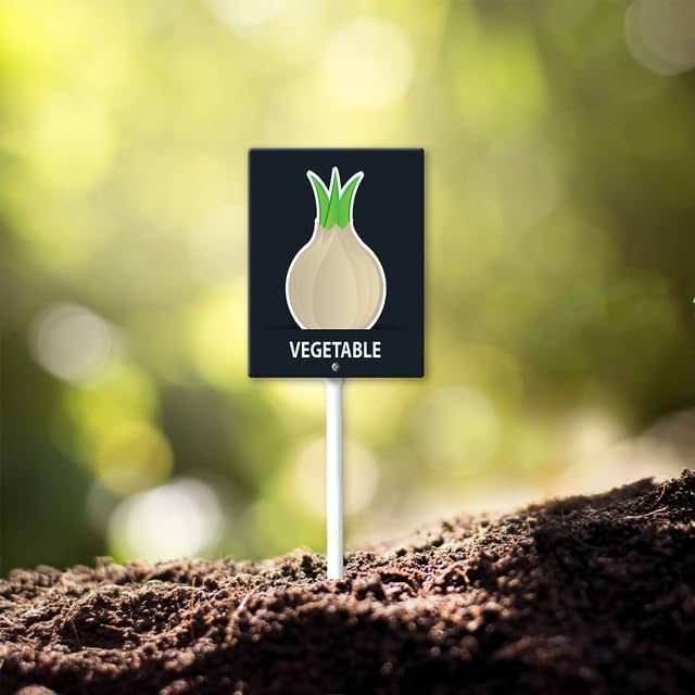 Eveokoki Aluminum Seed & Plant Labels - Plant Markes for Seedlings-Plant Tags for Pots - Garden Signs for Vegetable - Durable Markers for Plants Outdoor Waterproof - Garden Decor for Farmhouse