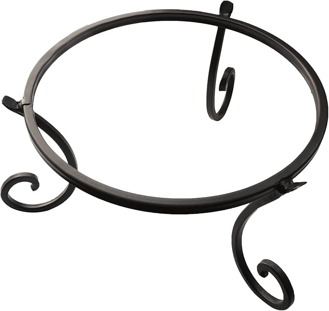 Metal Gazing Ball Stand for 10 or 12 Inch Balls, Low Short Wrought Iron Gazing Globe Display Stand Garden Sphere Holder, Fade and Weather Resistant Outdoor Decoration for Homes, Yards and Gardens