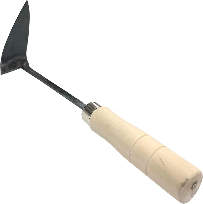 Korean Gardening Tool ho-mi Hand Plow Hoe Spade, Trowel, Weeder, and More! an Excellent Tool for use in Any Vegetable or Flower Garden 12.40 Inches (Round Triangle)