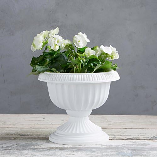 Root & Vessel, Grecian Urn Planter, White, 12-Inch