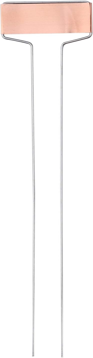 Foraineam 30 Pack 10 Inch High Copper Plate Metal Plant Labels Garden Stake Tags Reusable Planting Gardening Markers