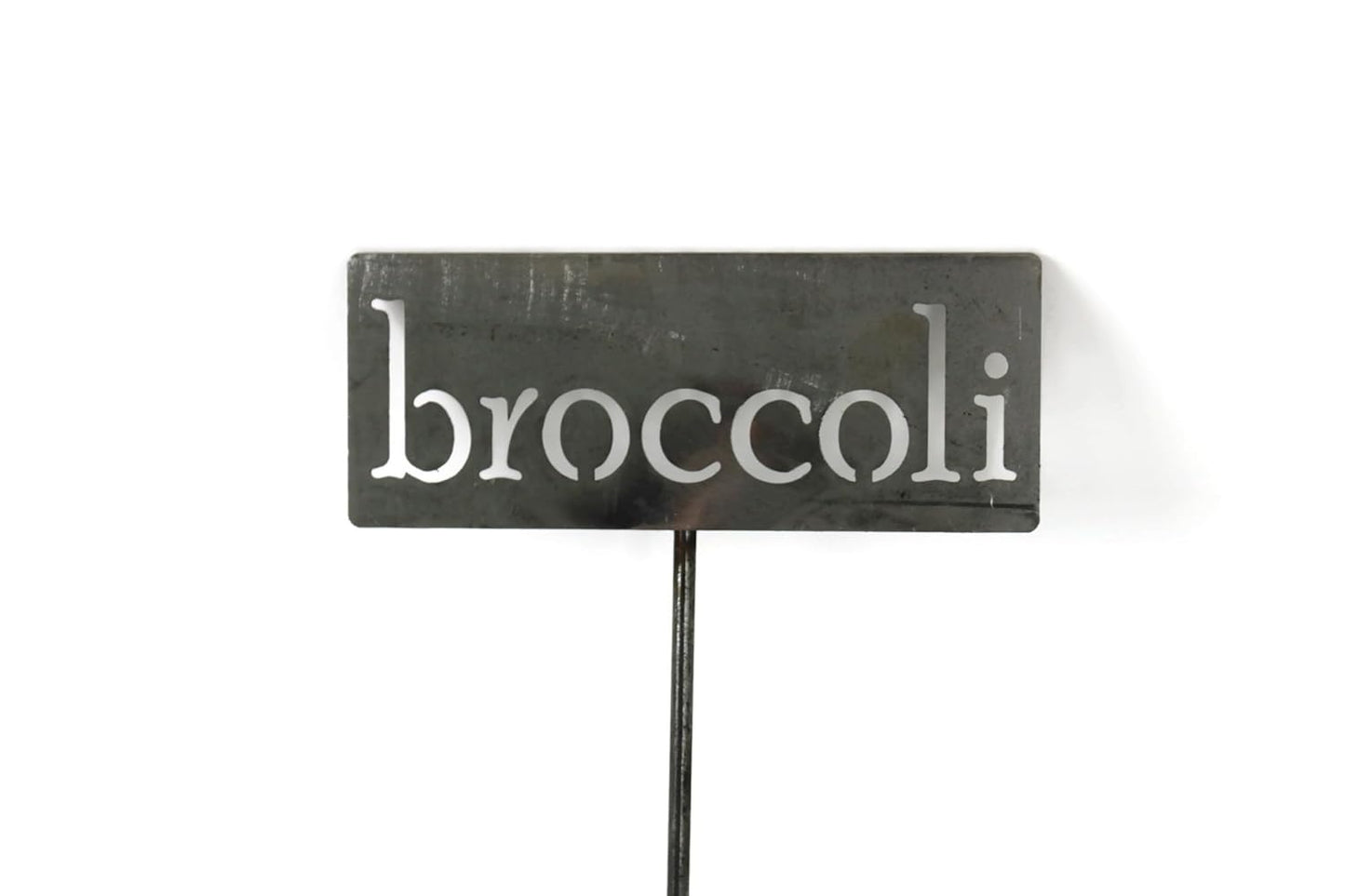 Classic Metal Garden Markers 19 Inches Tall (broccoli, Raw, Unfinished Steel (will rust with time))