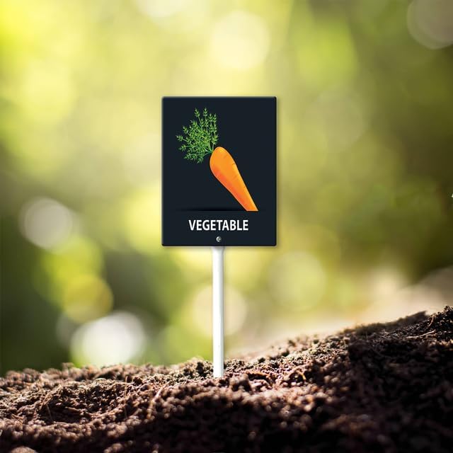 Eveokoki Aluminum Seed & Plant Labels - Plant Markes for Seedlings-Plant Tags for Pots - Garden Signs for Vegetable - Durable Markers for Plants Outdoor Waterproof - Garden Decor for Farmhouse