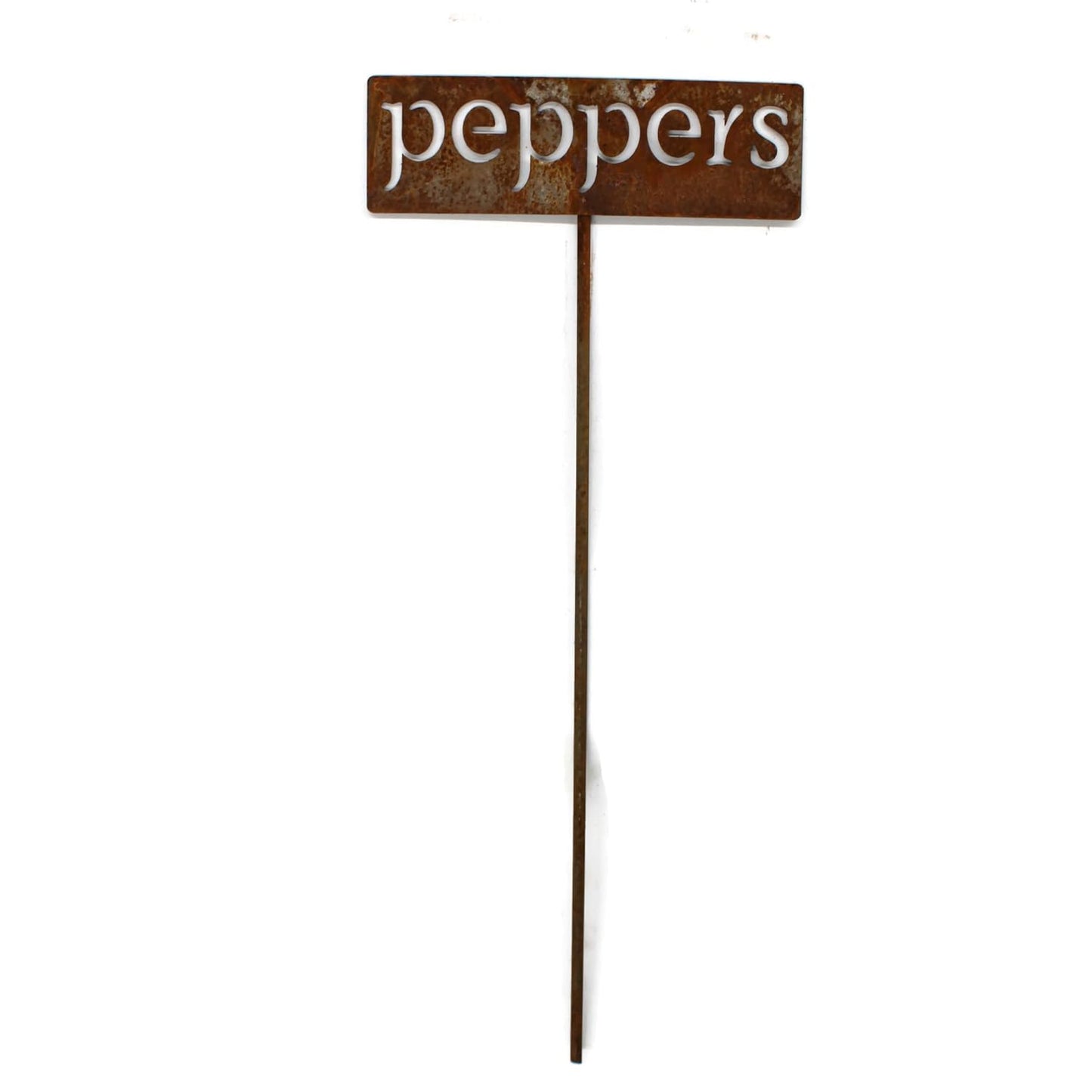 Classic Metal Garden Markers 19 Inches Tall (peppers, Naturally Rusted)