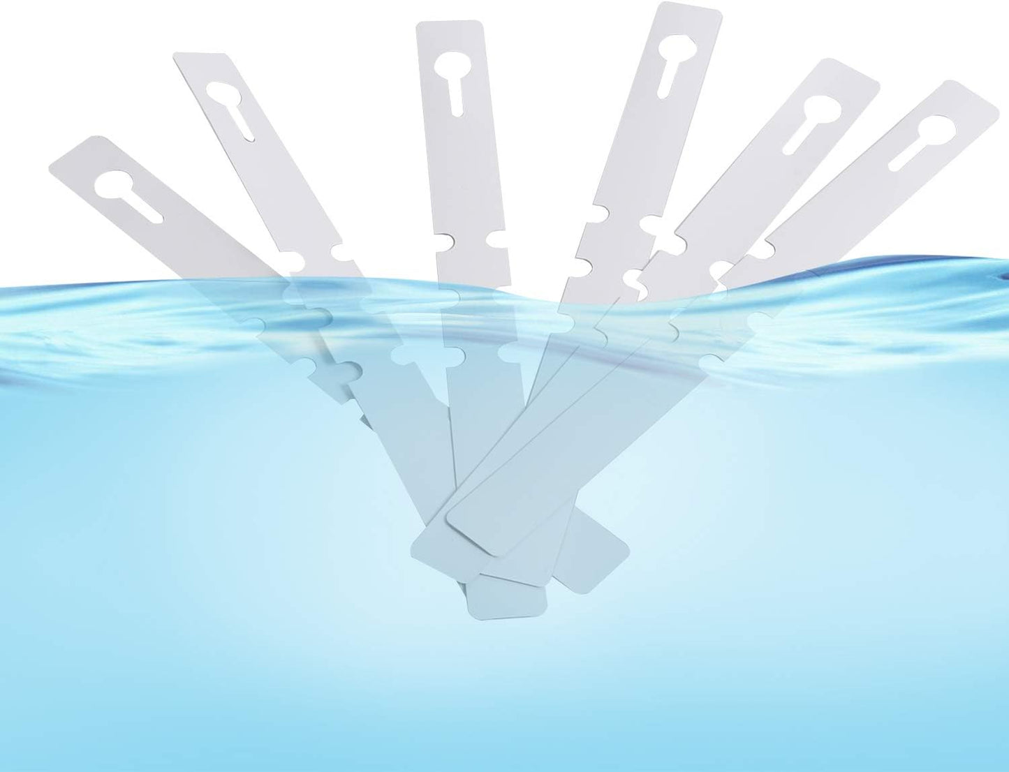 KINJOEK 1200 PCS White Plant Labels Tags, Plastic Adjustable Wrap Around Waterproof Hanging Garden Tree Name Tags, 2x20cm Strip Plant Tag for Identifying Various Outdoor Nursery Plants Flowers