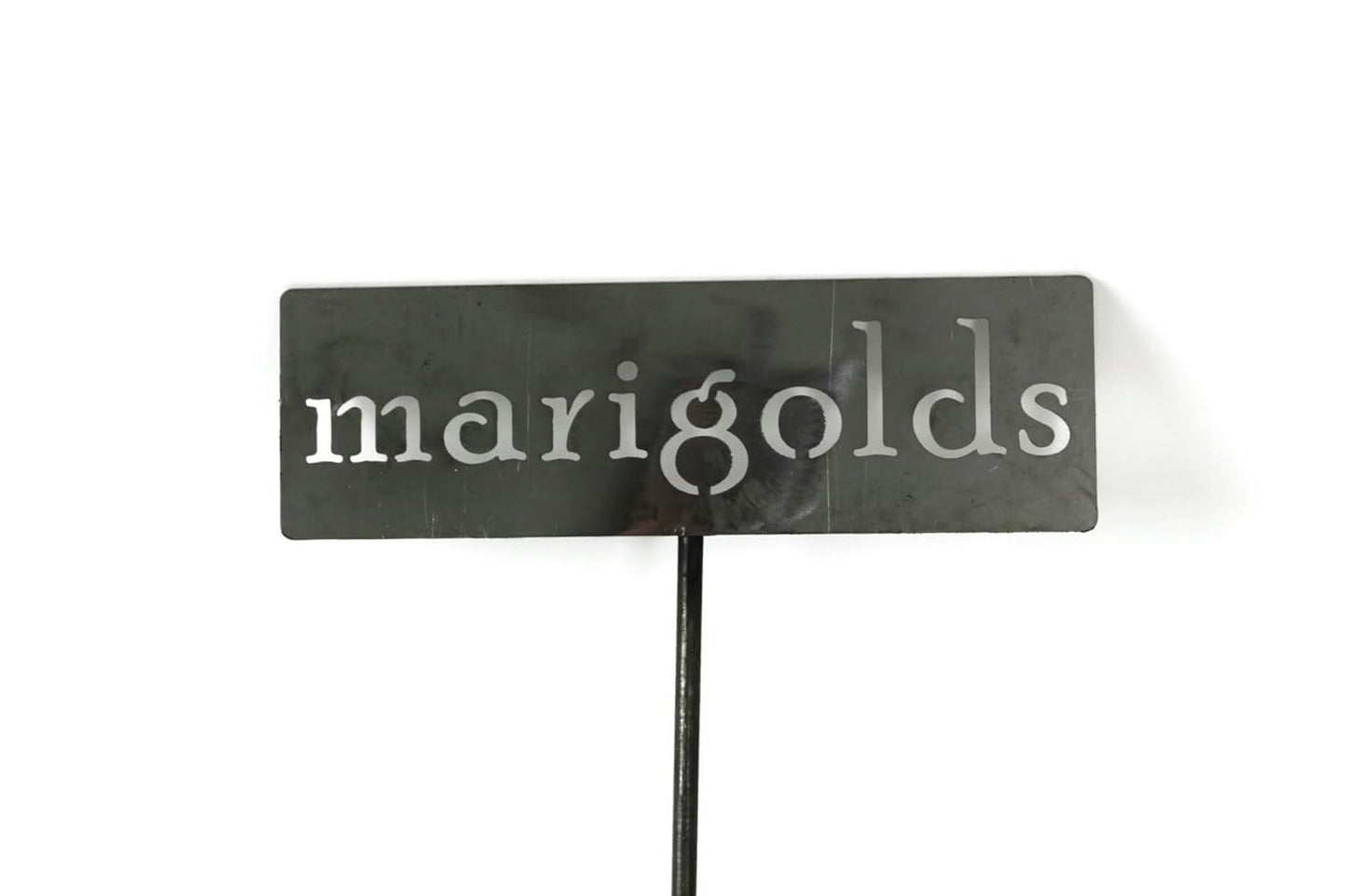 Classic Metal Garden Markers 19 Inches Tall (marigolds, Raw, Unfinished Steel (will rust with time))