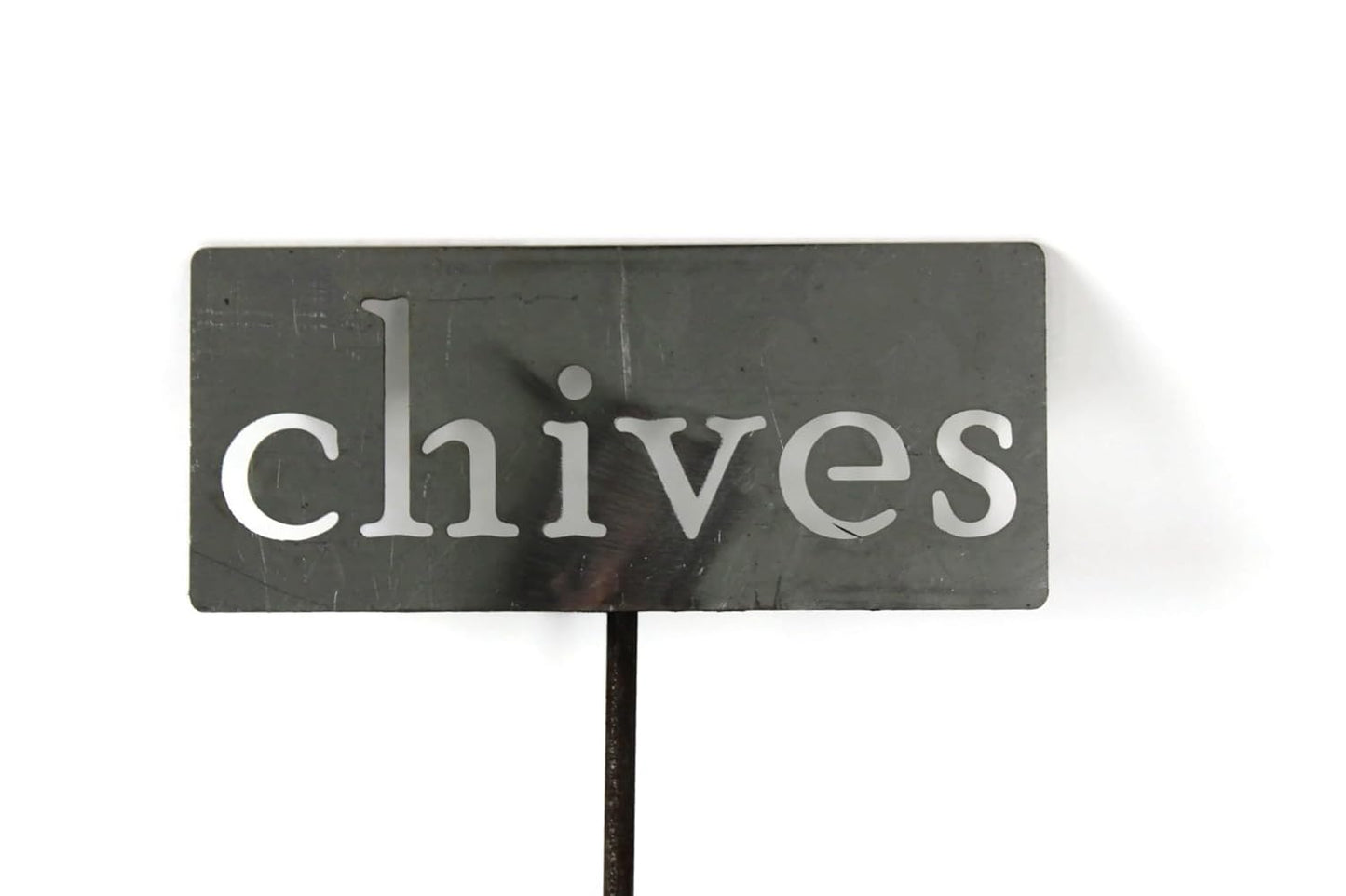 Classic Metal Garden Markers 19 Inches Tall (chives, Raw, Unfinished Steel (will rust with time))