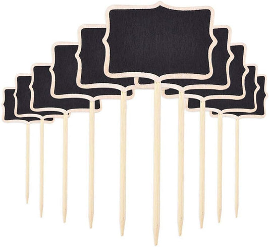 XIAN 10pcs Plant Labels, Garden Markers for Plants Outdoor, Waterproof, Reusable, Wooden, T-Shape