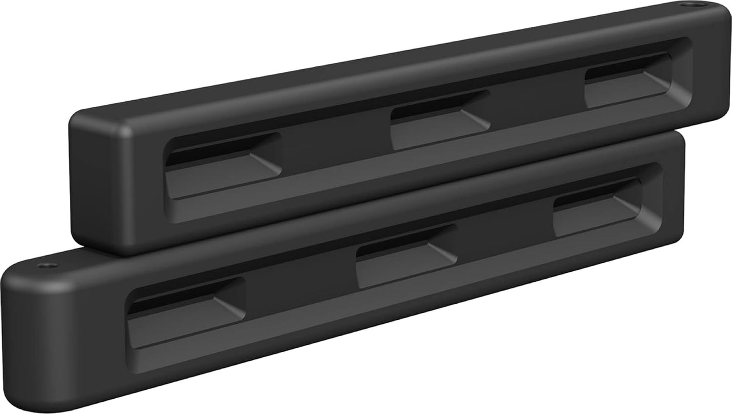 Playsafer Playground Edging Border -12" High Plastic Interlocking Timber for Playgrounds, and Play-Areas - Black - 52" L X 4" W X 12" H (4 Pack)