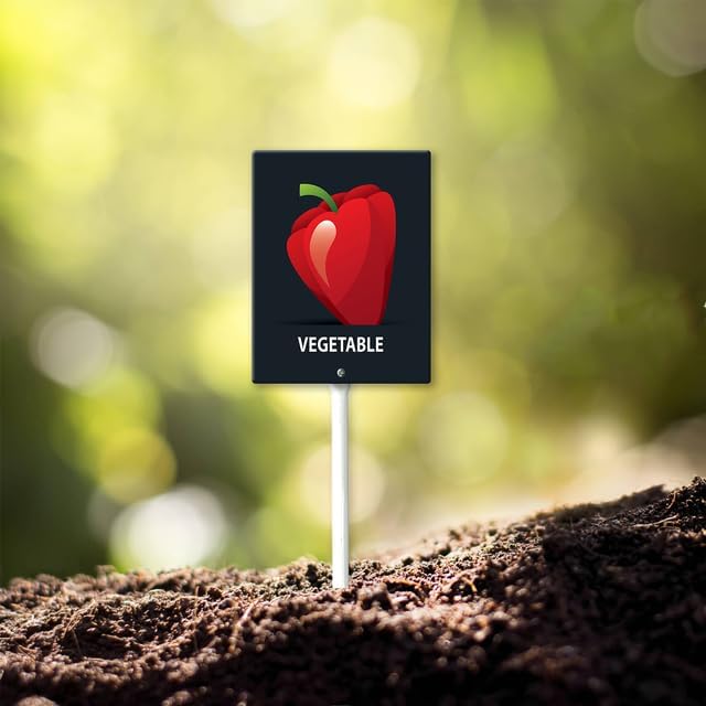 Eveokoki Aluminum Seed & Plant Labels - Plant Markes for Seedlings-Plant Tags for Pots - Garden Signs for Vegetable - Durable Markers for Plants Outdoor Waterproof - Garden Decor for Farmhouse