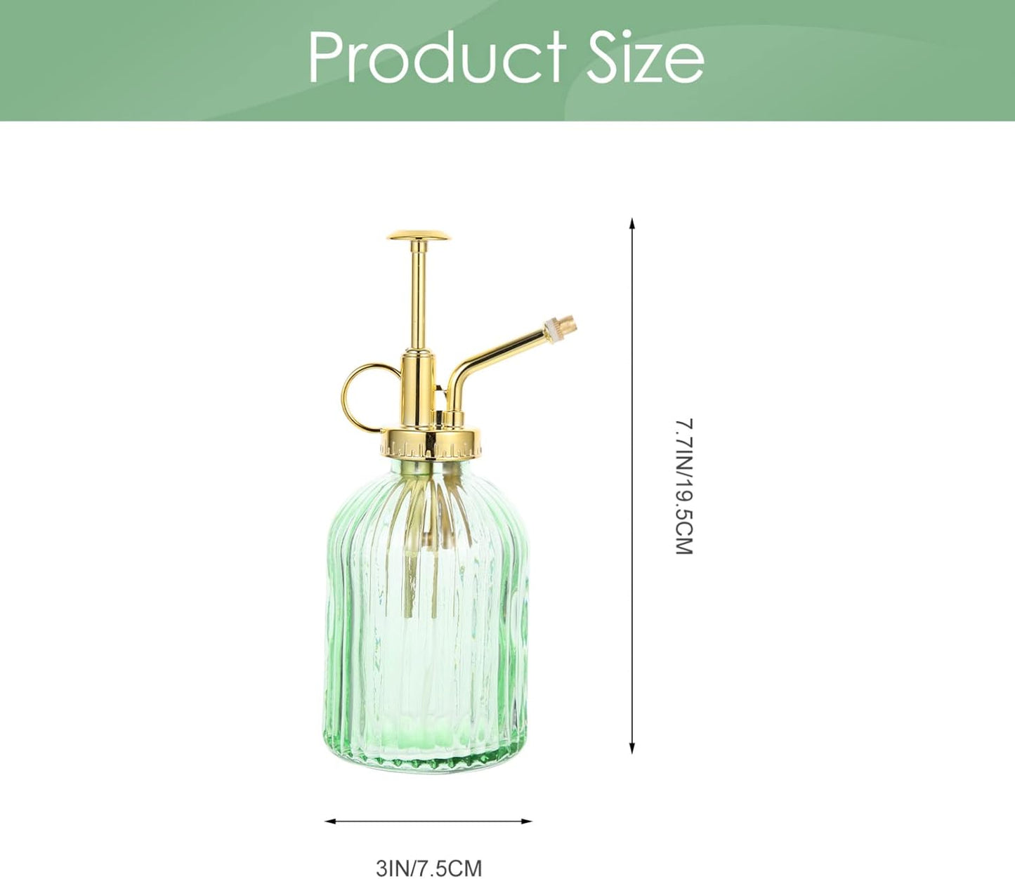 Vintage Glass Watering Bottle Retro Plant Mister with Pump for Indoor and Outdoor Use for Plants Succulents and Bonsai Trees Charming Decoration