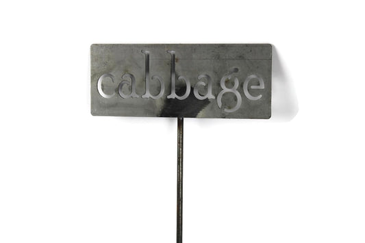 Classic Metal Garden Markers 19 Inches Tall (cabbage, Raw, Unfinished Steel (will rust with time))