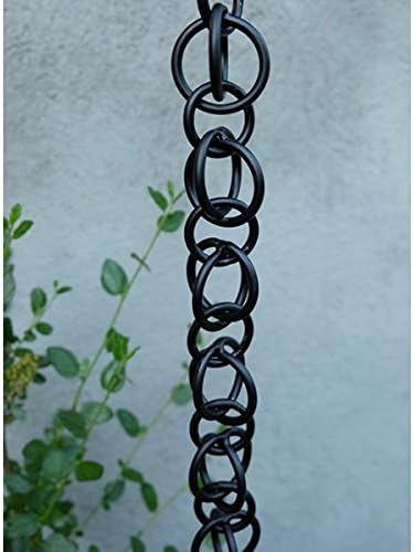 Nutshell Stores Double Loops Rain Chain - Black - 16 Feet
