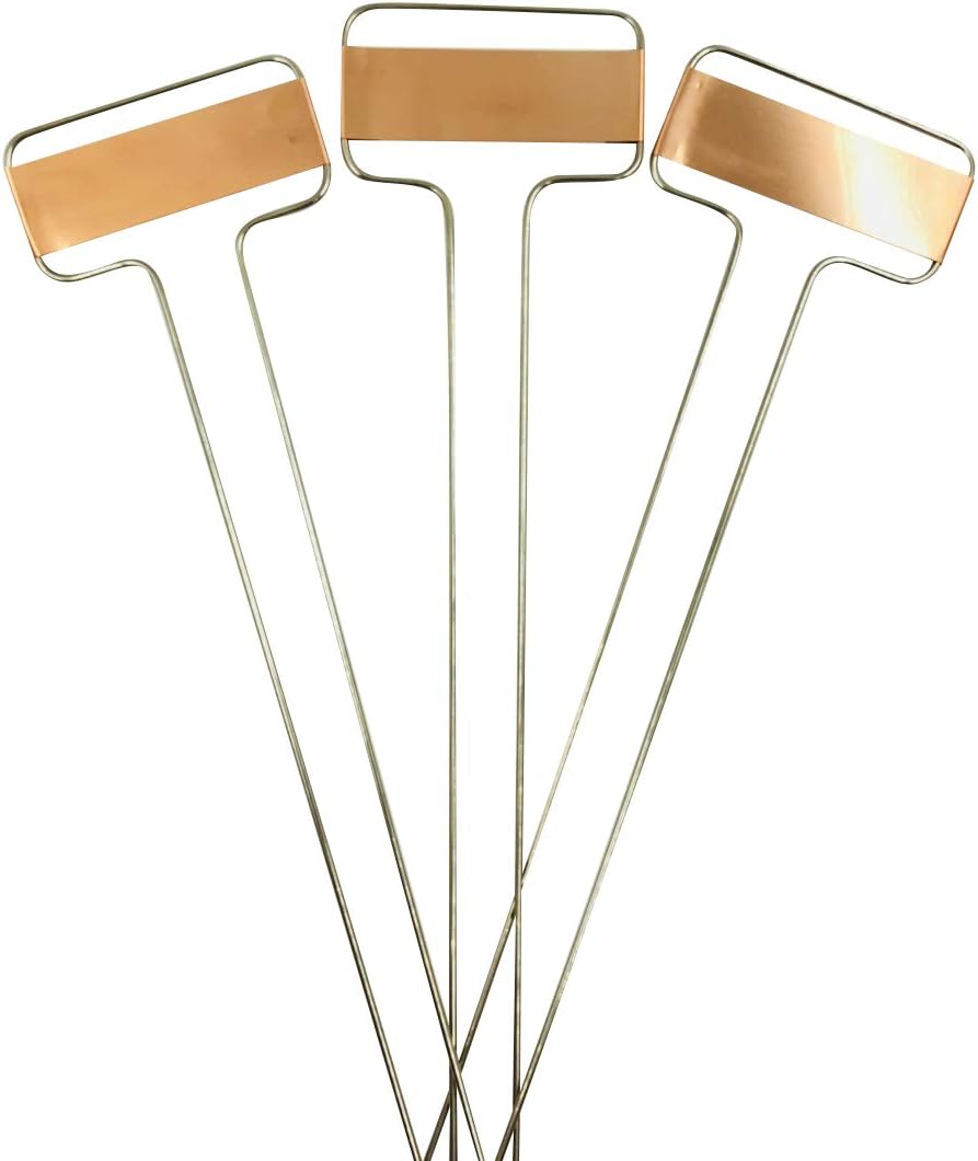 Pack of 30 Copper Plant Labels for Garden, Metal Plant Markers Nameplate, Plant Tags for Outdoor and Potted Plants (5" x 2.6")