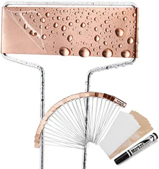 25PCS Copper Metal Plant Tags Plant Labels with 50Pcs Labels, Rainproof PET Film & Permanent Pen, 10" Weatherproof Banner Garden Markers, Marking Protection Seedling Signs Nursery Tags